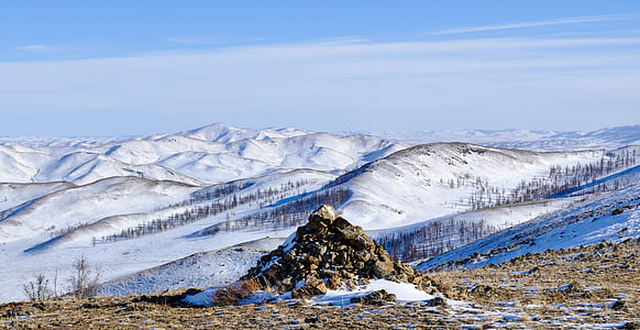 montanha, Inverno, neve, paisagem, natureza, ao ar livre, paisagem de inverno