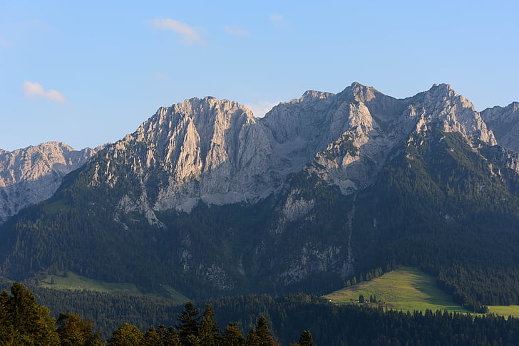 montanhas, rocha, paisagem, natureza, parede de pedra, Alpina, zahmer kaiser