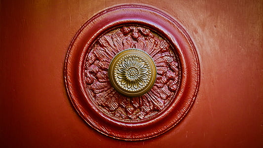 врата копчета, вратата, вход, стар, дръжката на вратата, метал, входната врата