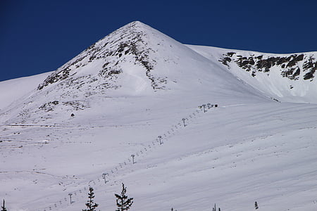 cold, mountains, papusa, peak, retezat, snow, top