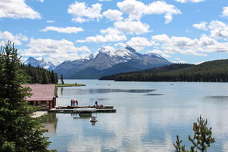 maligne ezers, Džaspers, Alberta, Kanāda, parks, maligne, ezers