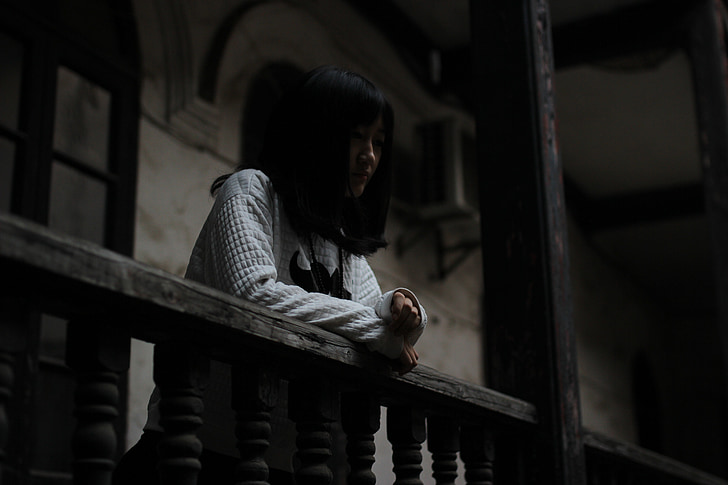woman, human figure, retro, old wooden windows, dark, women, people