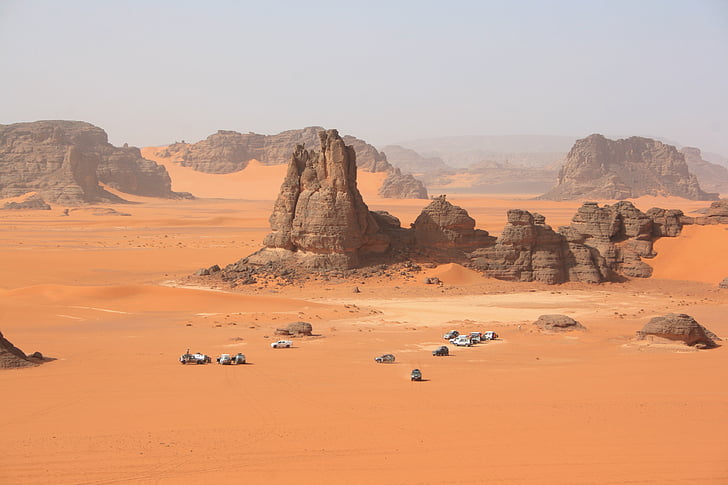 Algeriet, Sahara, öken, Dunes, 4 x 4, Sand, erosion