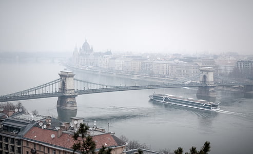 Budapest, Donau, floden, staden, stadsbild, Urban, Europa