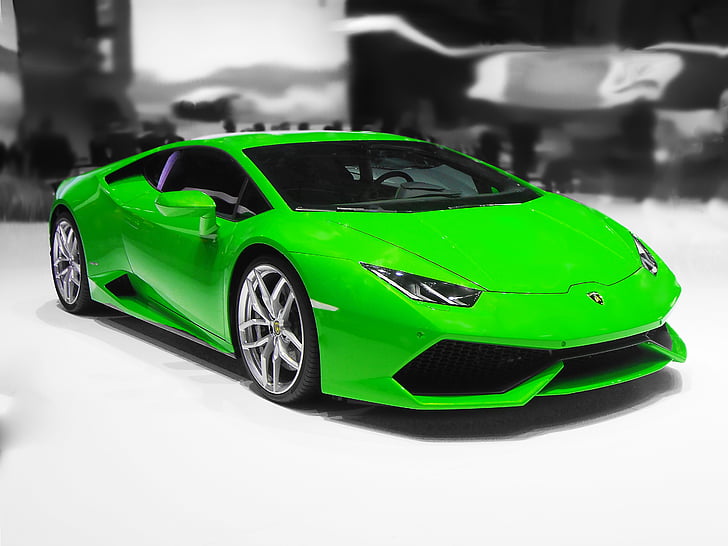 Auto, grøn, Genève, autosalon, Lamborghini