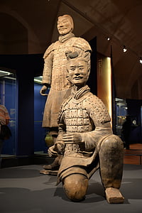 en terre cuite, guerriers, statue de, Chine