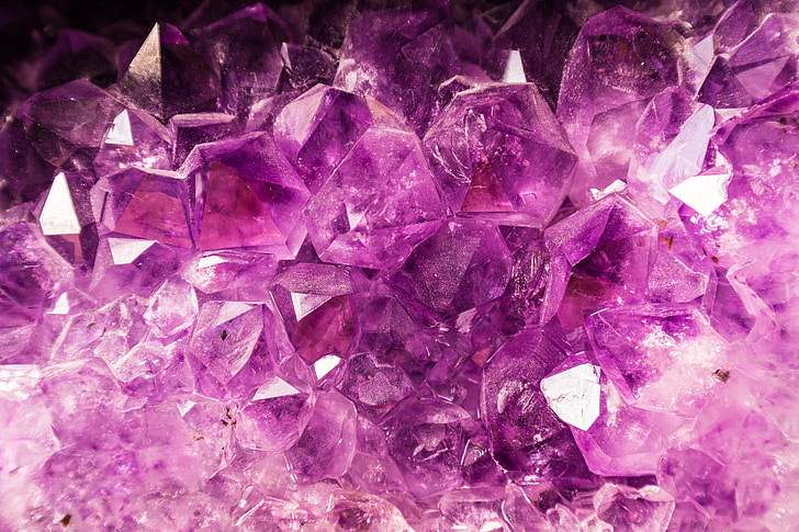 gem, amethyst, semi precious stone, violet, purple, hell, crystal