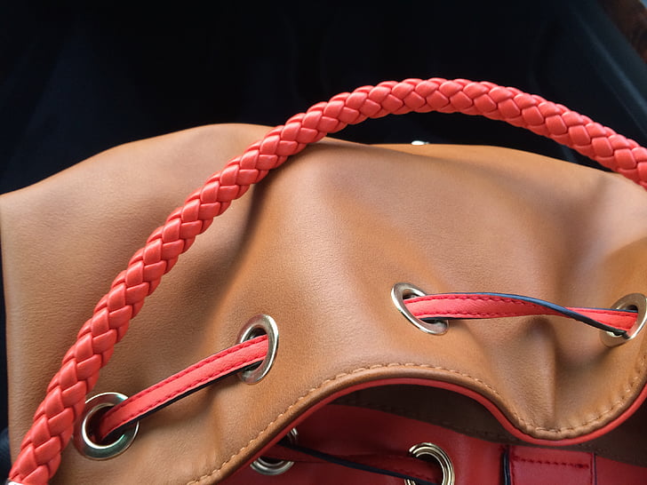 bossa de mà, cordó, cuir, moda, detall