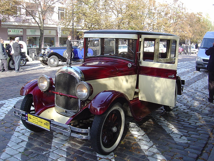 automobile, old, warsaw, poland