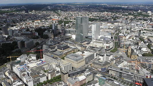 Франкфурт-на-, Німеччина, Архітектура, горизонт, місто, міський пейзаж, вежа