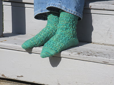 confecção de malhas, tricotando, meias, fios, da malha, feito à mão, artesanato