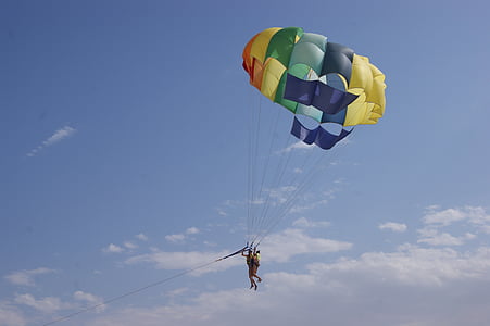 滑翔伞, 休闲, 假日, 夏季, 地中海, 旅行