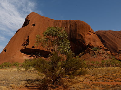 uluru, ayers rock, australia, outback, landscape, places of interest, natural wonders