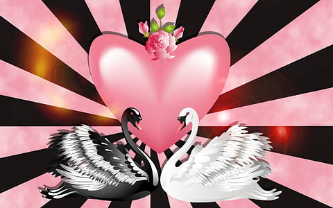 liefde, Aftelkalender voor Valentijnsdag, hart, Verliefd, geluk, achtergrond, roze kleur
