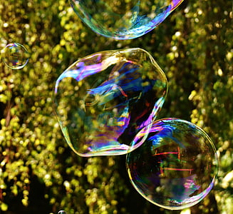 Seifenblase, riesige, große, Seifenblasen machen, wabbelig, irisierende, Seifenwasser