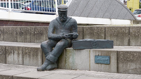 sculptura, Kappeln, Fischer, Statuia, arhitectura