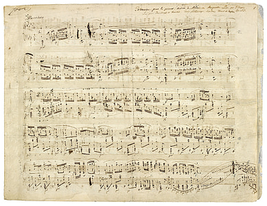 Chopin, Muzyka, notenblatt, skład, kompozytor, 1842, Polonez