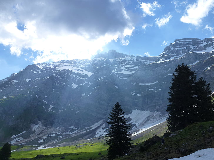 Alpstein, montanha, Suíça, Appenzell, montanhas, natureza, céu