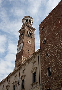 Verona, Torre, paysage urbain, Italie, ville, Église, paysage