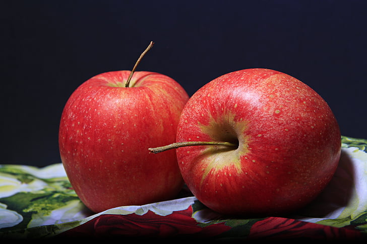 obuolių, raudona, vaisių, vaisiai, apdaila, vasaros pabaigoje, sveikas