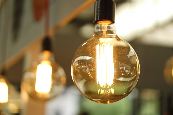 光, アーキテクチャ, ランプ, アイデア, 電源, 古い, 電球