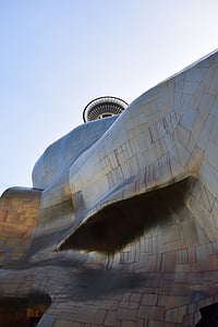 EMT, Seattle, Frank, Gehry, museet, yta, landmärke