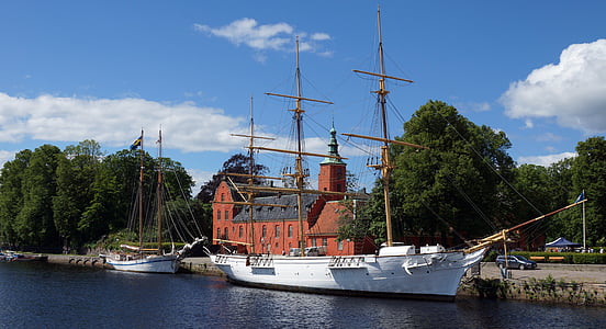 najaden, Halmstad, Castelo, barco à vela