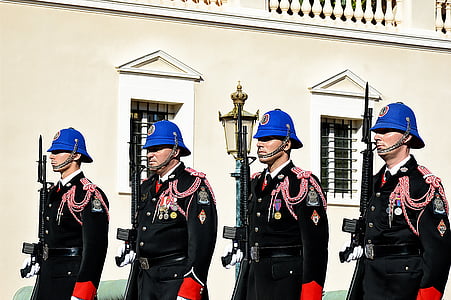 stražar, menjavo straže, Monako, palača Monako