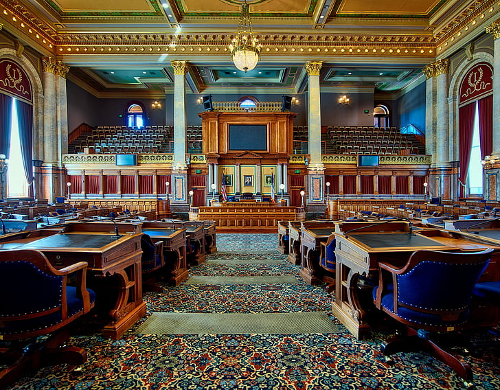 Snemovňa reprezentantov, des moines, Iowa, zákon, legislatívny, vnútri, interiér