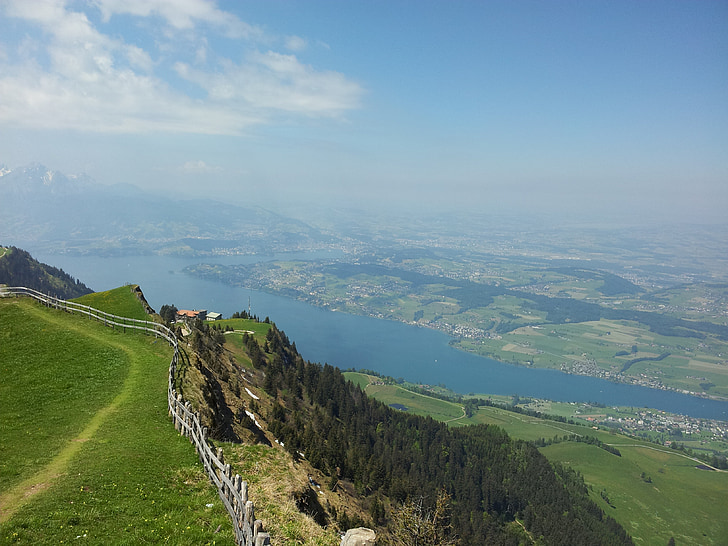Rigi, Osrednja Švica, Alpski, pohod, pohodništvo, poletje, Švica