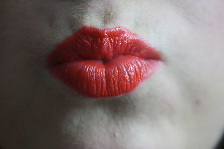 kiss, festive, lipstick, red, bold, orange, blood orange