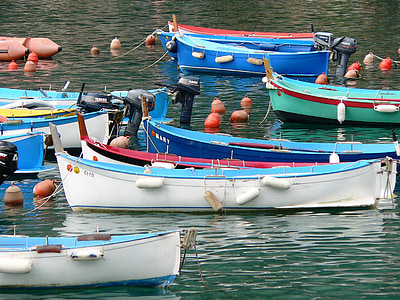 Barcos de pesca, Mensageiro, Porto, cais, BoIas, mar