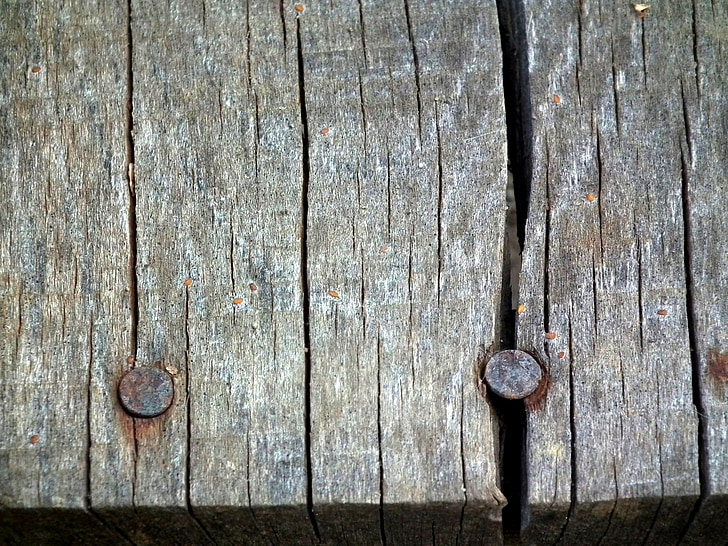 nail, old, rust, boards, wood, metal, construction