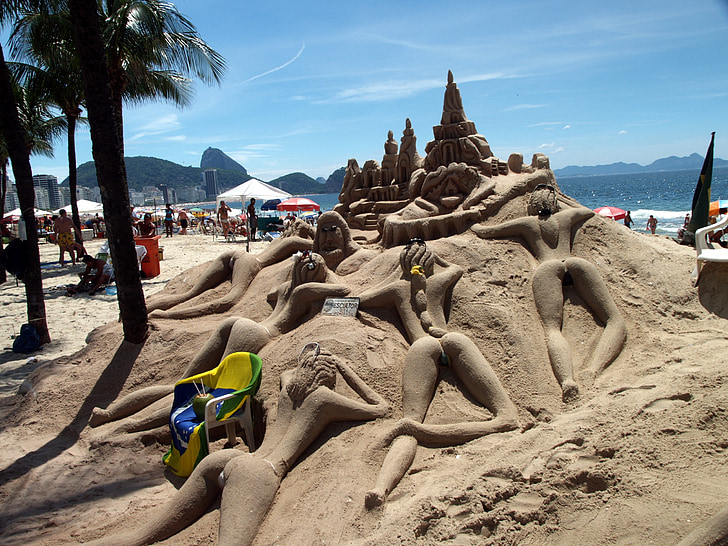 Brazylia, Copa cabana, Rio de janeiro, Beach art