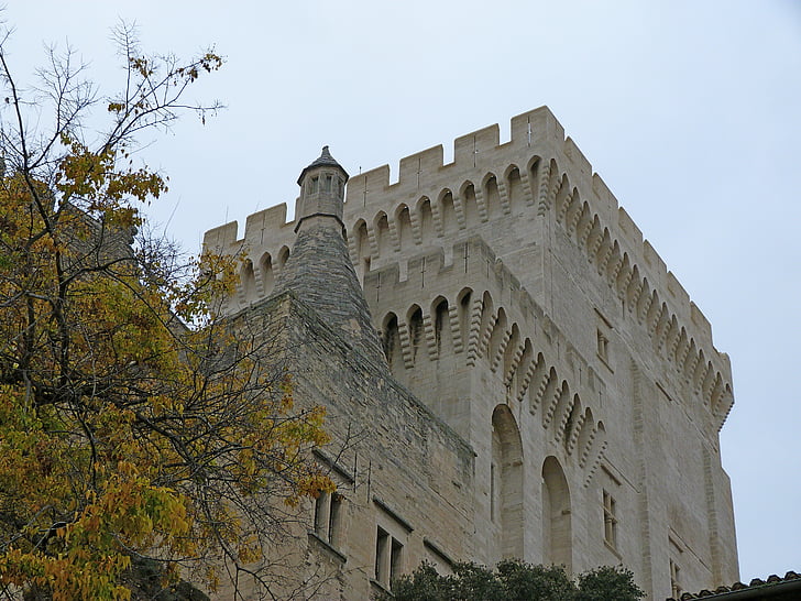 monumentet, arkitektur, hålla, palatset av popesna, Avignon, Provence, Heritage