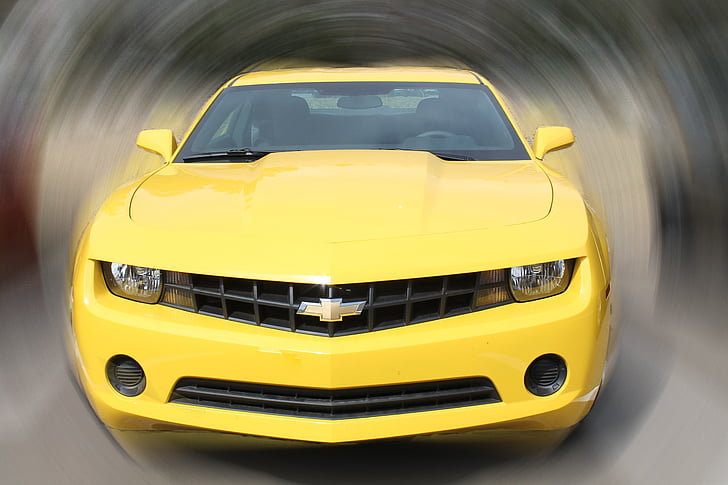 car, camero, vehicle, yellow, automobile, drive, driving