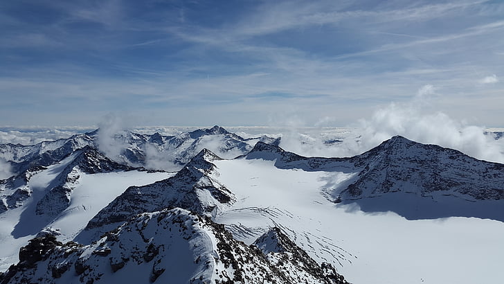 ortlergruppe, montanhas, Alpina, panorama dos Alpes, Panorama, Cimeira, Tirol do Sul