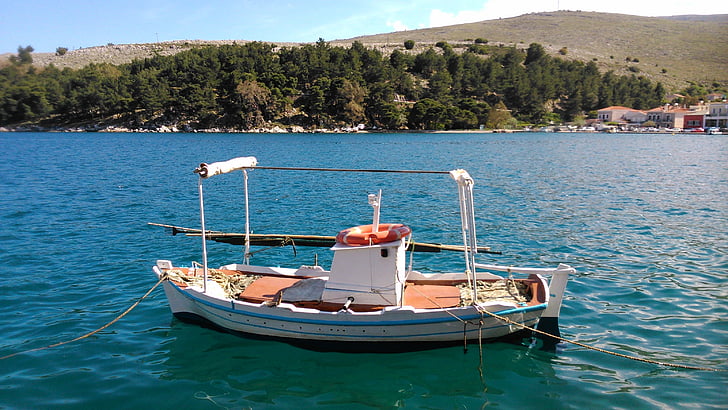Dingle, Chios, Grecia, vara, companie, navă marine, mare