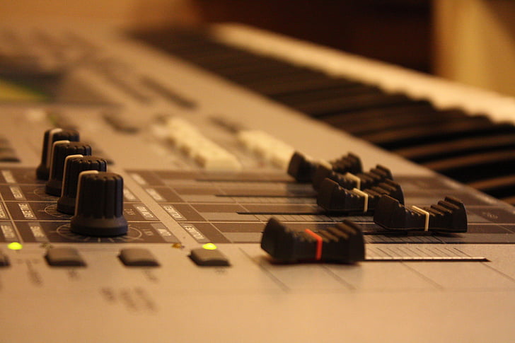 piano, synthesizer, mixer