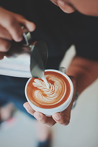 coffee, cafe, wood, hot, mug, cup, design
