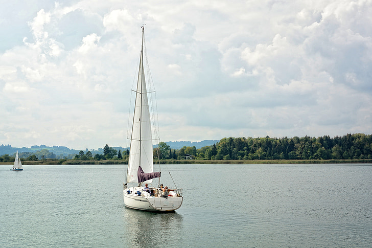 ветроходна лодка, обувка, платно, езеро, вода, водни спортове, свободно време
