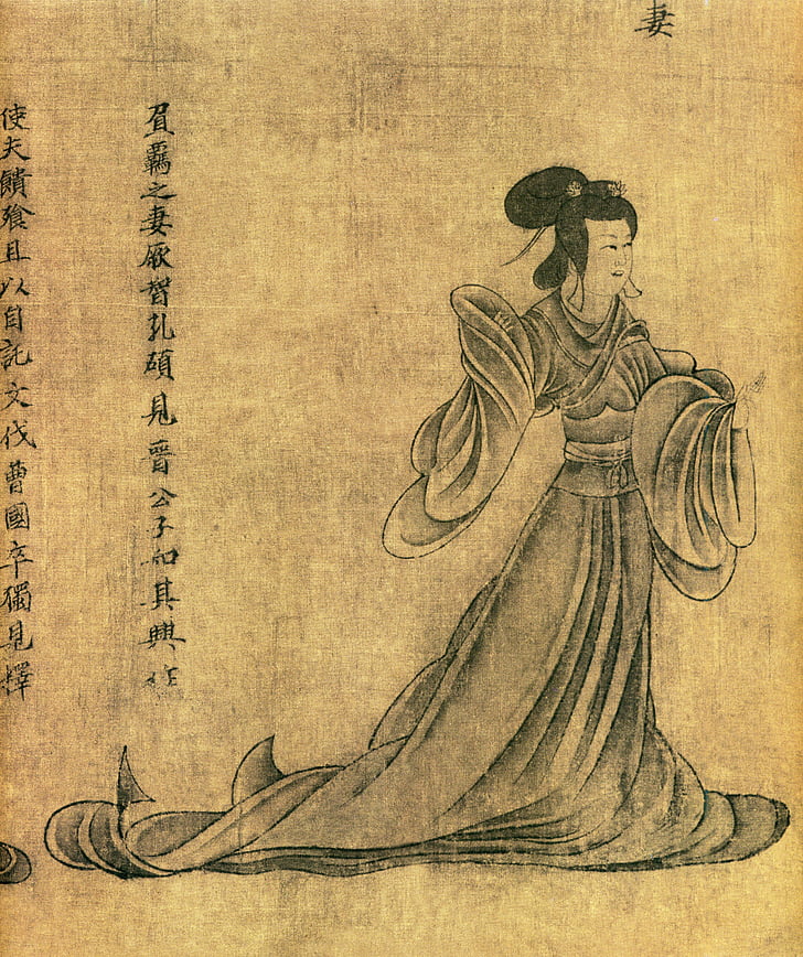 kvindelige renzhitu, Gu kaizhi, Jin