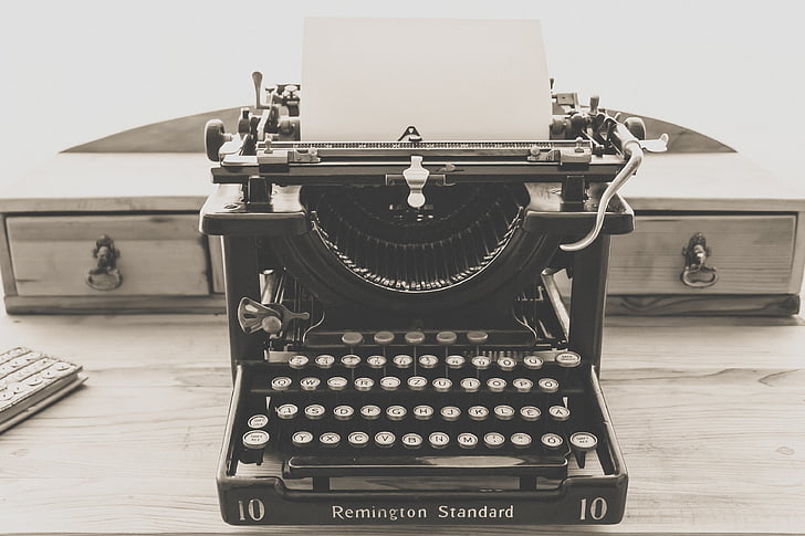 màquina d'escriure, anyada, vell, màquina de collita, retro, tipus, mobles