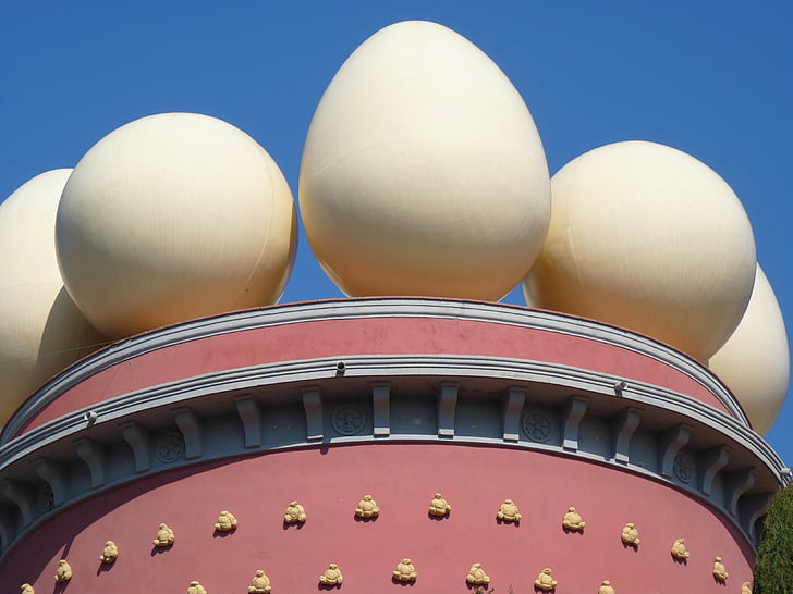 vajíčko, míč, Muzeum, Dalí, Figueras, Španělsko, budova