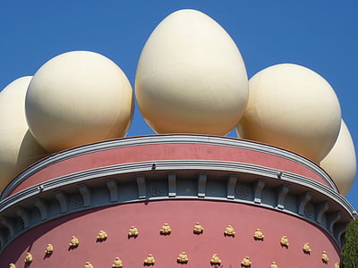 æg, bold, Museum, Dali, Figueras, Spanien, bygning