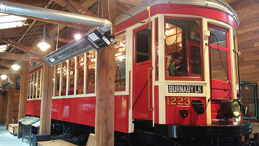 tramvaj, Muzeum, Vancouver, Burnaby, Kanada