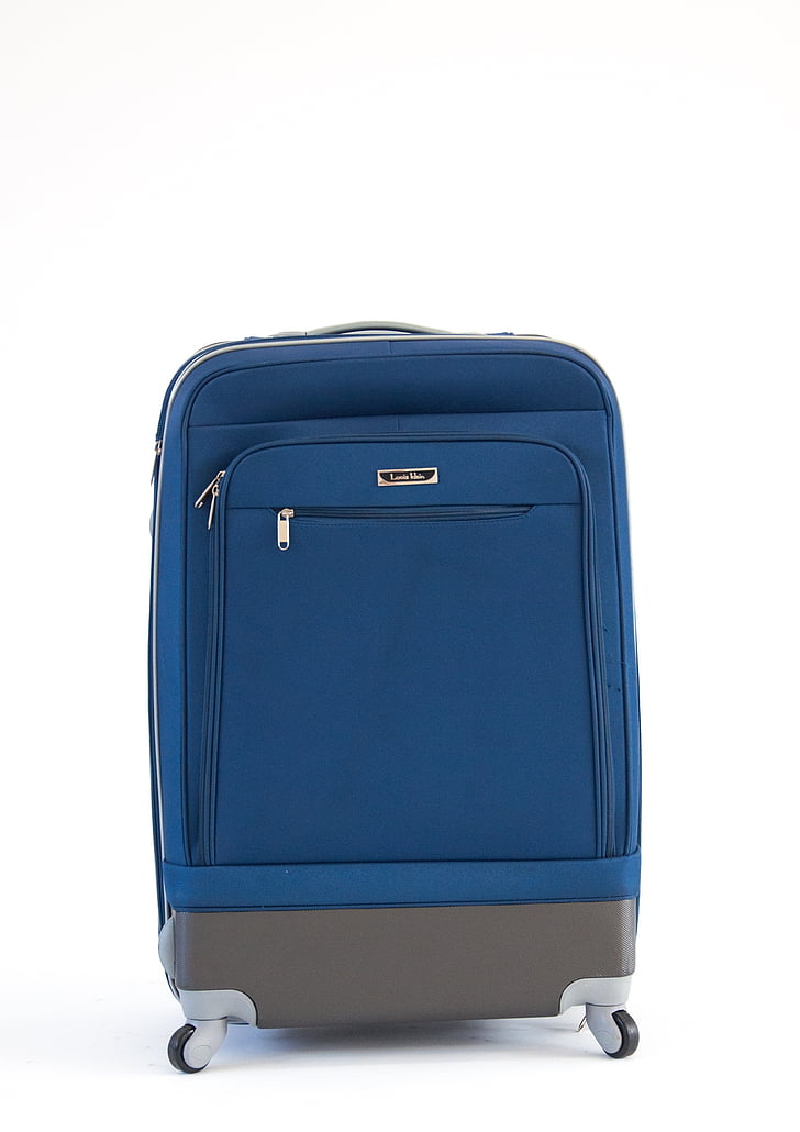 kovček, potovanja, modra, turizem, letalo, letališče, prtljage
