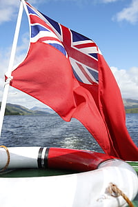 Шотландия, воды, загрузки, флаг, надувную, Лето, Голубое небо