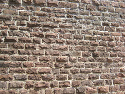 bakstenen muur, baksteen, zand steen, muur, natuursteen, textuur, structuur