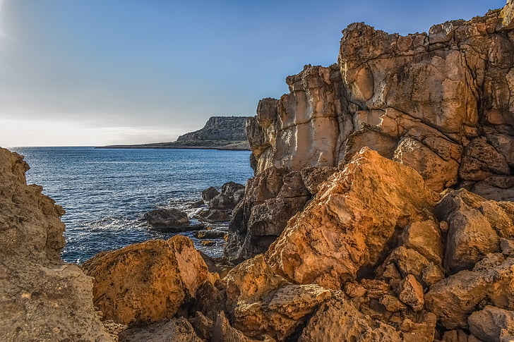 Cliff, stenar, Rock, erosion, geologi, naturen, Cavo greko